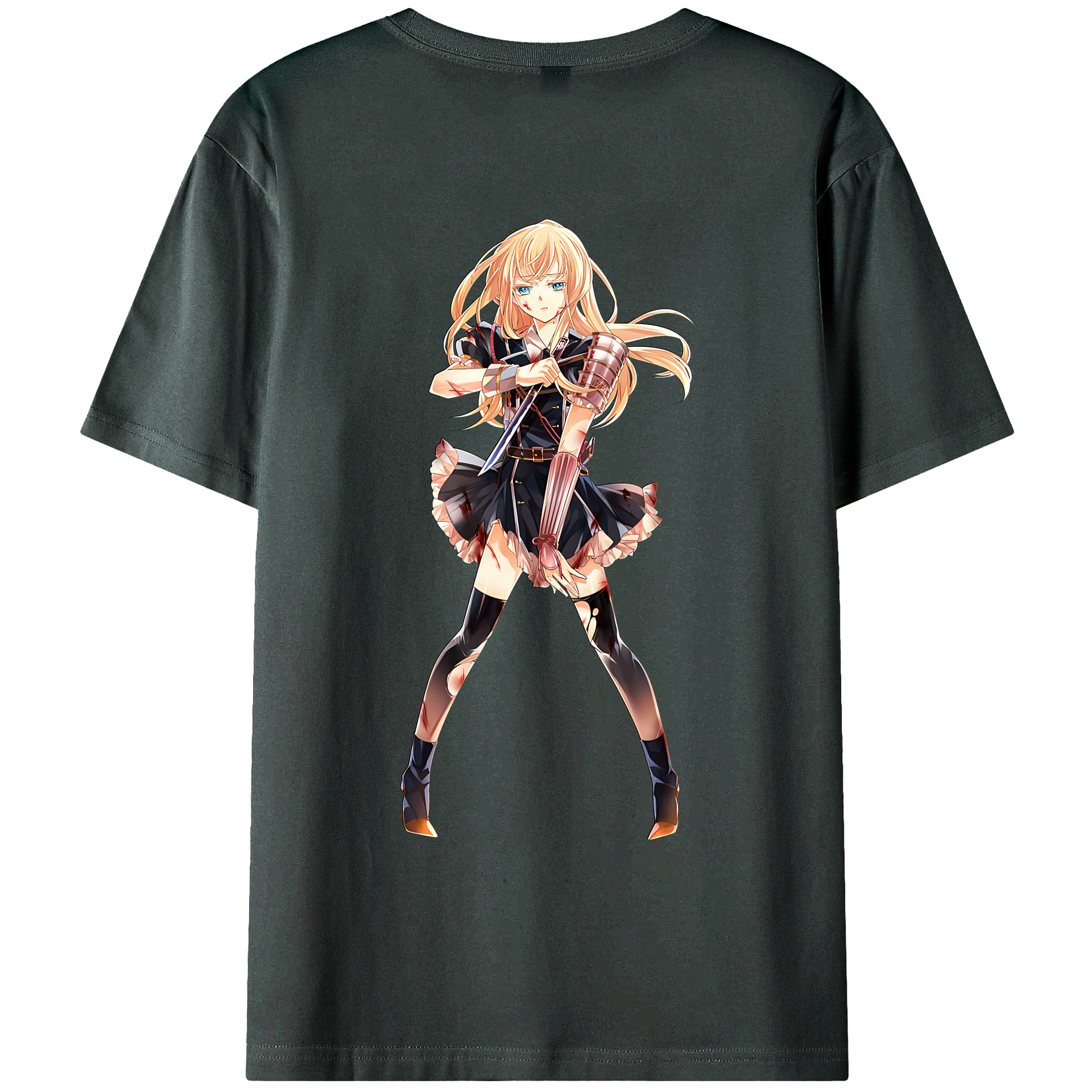 （画像用） 刀剣乱舞 Touken Ranbu 綿100％ メンズ半袖Tシャツ（バックプリント） 通気性